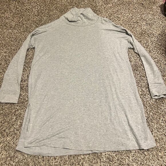 Eileen Fisher Sweaters - Eileen Fisher Gray Turtleneck Long Sleeve Tunic‎ Top Minimalist Casual M/M